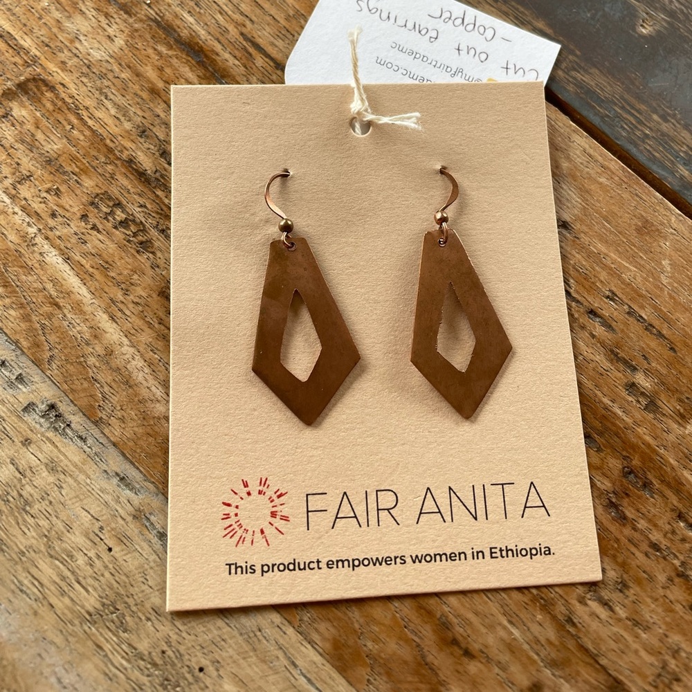 New Copper Cut Out Earrings